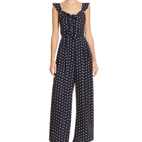 Lucy Paris Pants - Lucy Paris Navy Polka Dot Jumpsuit